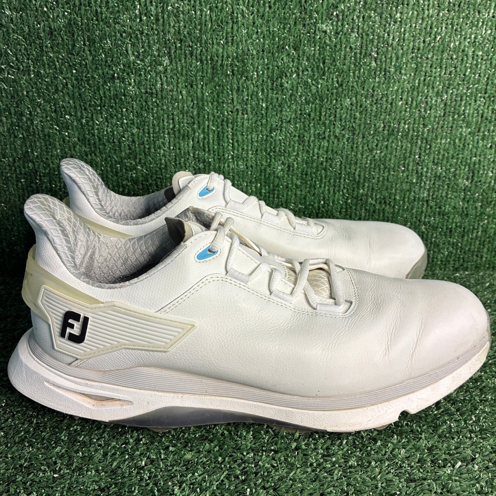 FootJoy Pro SLX Spikeless Leather StratoFoam Athletic Golf Shoes White Mens 13 M
